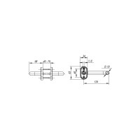 Раздельная ручка Fuaro DSS-0203P/19 нержавейка, квадрат 8x140 мм 35693