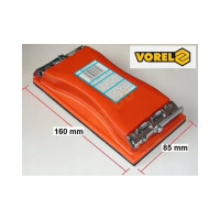 Шлифовальный брусок VOREL 85х160мм, пластмассовый, металлические зажимы 07950