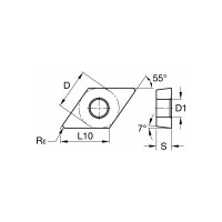 Пластина токарная DCMT11T304-UM NRG10P 10 шт NORGAU 020069056