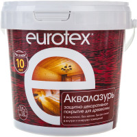 Защитно-декоративное покрытие для древесины Eurotex Аквалазурь палисандр, полуглянцевое, 0.9 кг 15629