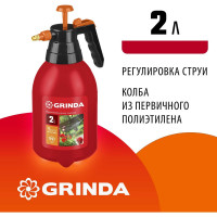 Ручной помповый опрыскиватель Grinda PS-2 2 л, колба из полиэтилена 425053