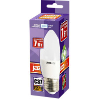 Светодиодная лампа Jazzway PLED-SP 7Вт C37 свеча 4000К нейтральный белый E27 560лм 230В/50Гц 5018914