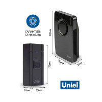 Беспроводной звонок Uniel UDB-014W-R1T1-36S-100M-BL 36 мелодий UL-00006433