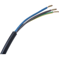 Сетевой шнур с вилкой Lux V3 ПВС 3x0.75 мм 3 м черный c заземлением 4606400001379