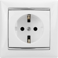 Розетка Legrand с заземлением Legrand Valena без шторок 16А 250В винтовые зажимы белый 774420