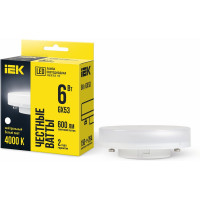 Лампа IEK LED T75 таблетка 6 Вт 230 В 4000К GX53 LLE-T80-6-230-40-GX53