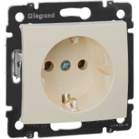 Розетка Legrand с заземлением Legrand Valena без шторок 16А 250В винтовые зажимы слоновая кость 774320