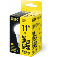 Лампа IEK LED A60 груша 11 Вт 230 В 3000К E27 LLE-A60-11-230-30-E27