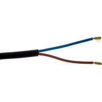 Сетевой шнур с вилкой Lux V2 ПВС 2x0.75 мм 3 м черный без заземления 4606400001348