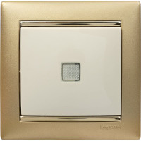 Выключатель Legrand одноклавишный с подсветкой Legrand Valena 10А 250В схема 1L безвинтовые зажимы слоновая кость 774310
