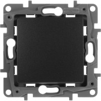 Переключатель Legrand одноклавишный Legrand Etika 10А 250В безвинтовые зажимы антрацит 672605