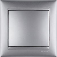 Выключатель Legrand одноклавишный Legrand Valena 10А 250В схема 1 безвинтовые зажимы алюминий 770101