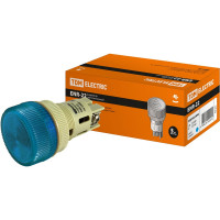 Сигнальная неоновая лампа TDM ELECTRIC ENR-22 d22мм синий 230В цилиндр SQ0702-0042
