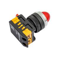 Сигнальная лампа TDM ELECTRIC AL-22 d22мм, красный неон/230В, цилиндр SQ0702-0008