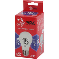 Светодиодная лампа ЭРА LED A6015W865E27 R, груша, 15Вт, холодный, E27 Б0046357