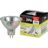 Галогенная лампа ЭРА GU5.3JCDR  MR16  50W230VCL софитная, 50 Вт, нейтральный, GU5.3 C0027365
