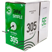 Кабель витая пара ЭРА F/UTP 4x2x24AWG Cat5e CCA PE OUTDOOR 305м SIMPLE Б0044441
