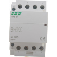 Модульный контактор F&F с индикатором включения, ST-40-40 EA13.001.004