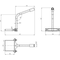 Кронштейн на опору ЭРА SPP-AC3-0-350-048 с 1 хомутом 350mm d48mm Б0047653
