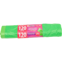 Мешки для мусора PREMIUM (10 шт; 120 л) с завязками зеленые  PATERRA 106-009