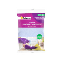 Вискозные салфетки PATERRA СВЕРХПРОЧНЫЕ для кухни и уборки 30 х 38 см 3 шт в упаковке 406-018
