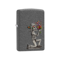 Набор из двух зажигалок Zippo Влюбленные зомби, с покрытием Iron Stone, 28987