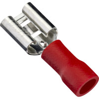 Плоский виброустойчивый разъем duwi, РпИм 1.5-6.3 (мама), 0.5-1.5мм², под обжим, красный, 10шт, 26699 0