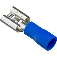 Плоский виброустойчивый разъем duwi,  РпИм 2.5-6.3 (мама), 1.5-2.5мм², под обжим, синий, 10шт, 26701 0