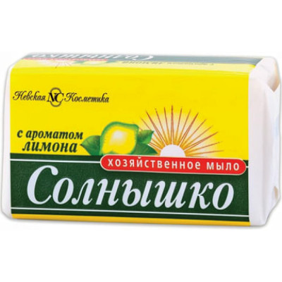 СОЛНЫШКО Мыло хозяйственное 140г с ароматом лимона 11141 603485