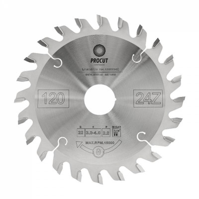 PROCUT Диск подрезной конический 120x22x3.0/4.0/p=2.2 z24 Conical tooth 756.1202224