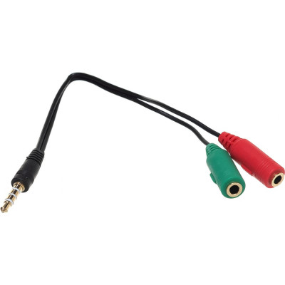 Defender Переходник Headset Jack 2*3.5jack—3.5 4pin jack 0,15м 63012