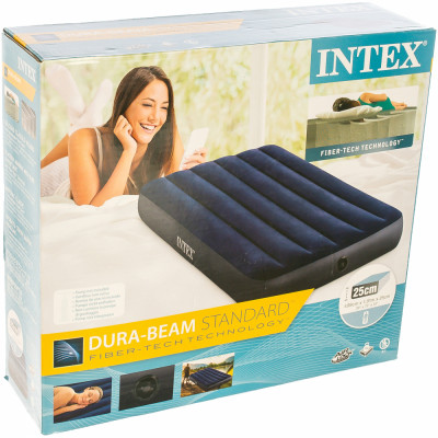 Intex Надувной матрас Classic Downy Airbed Fiber-Tech, 99х191х25см 64757