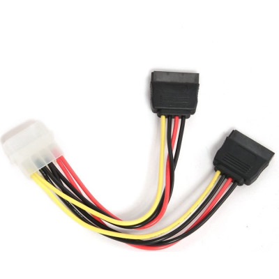 Cablexpert Кабель питания SATA 15см molex 4pin/2x sata15pin на 2 устр. пакет CC-SATA-PSY