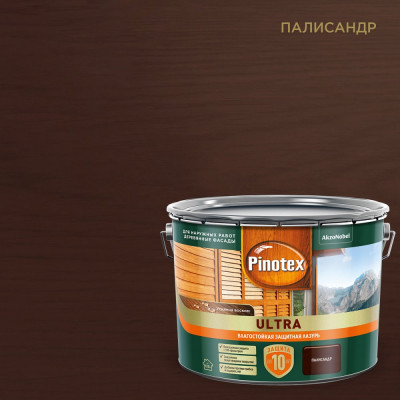 Pinotex ULTRA NW антисептик тиксотропный, УФ защита, палисандр 9 л 5803409