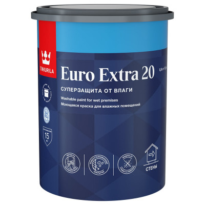 Моющаяся краска для влажных помещений Tikkurila EURO EXTRA 20 700001105