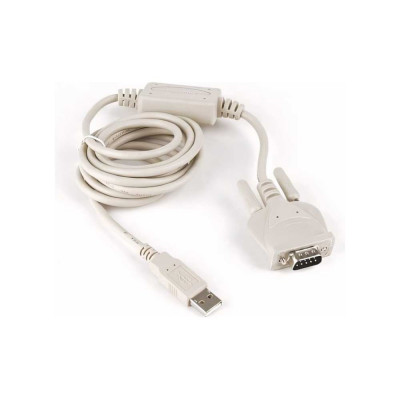 Cablexpert Конвертер COM - USB порт, AM/ DB9M, чип CH343, Pro, 1.8м, белый, пакет, UAS111