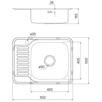 Кухонная мойка IDDIS Basic BAS65SRi77