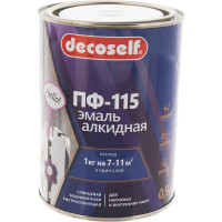 Pufas Эмаль ПФ-115 белая Decoself 0,9кг тов-200161