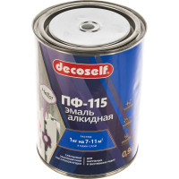 Pufas Эмаль ПФ-115 серая Decoself 0,9кг тов-200191