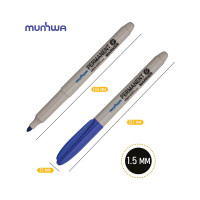 Маркер перманентный Munhwa синий, пулевидный, 1,5мм, 1 шт. FPM-02