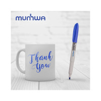 Маркер перманентный Munhwa синий, пулевидный, 1,5мм, 1 шт. FPM-02