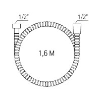Душевой шланг ESKO, силиконовый, хром, RSH16