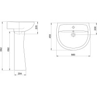 Умывальник Santeri 2-ой вел. 1-отв. ВЕРСИЯ 57 ВОРОТЫНСК 429449 131115S0011B0