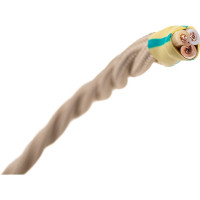 Трехжильный провод Interior Electric ПВХ в полиэфирной оплетке, сечение 3*1,5 цвет слоновая кость 10 м. ПРВ3.15.03.10.СЛ