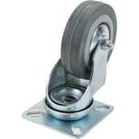 Колесо серая мягкая резина поворотное FCG93 75 мм MFK-TORG 5053075М