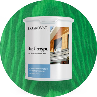 Лессирующая пропитка для древесины Kraskovar «Эко Лазурь», акация 2л 1206