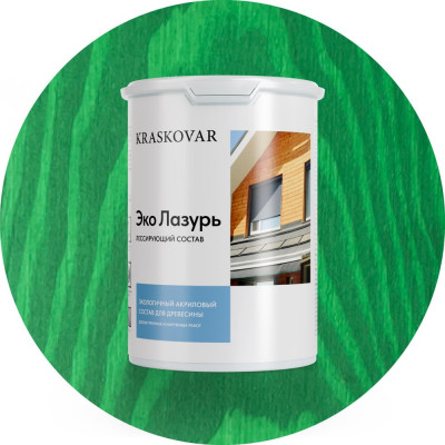 Лессирующая пропитка для древесины Kraskovar «Эко Лазурь», акация 0,9л 1192