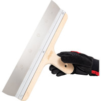 Фасадный шпатель DEKOR HASSAN нержавеющая сталь, 400 мм, деревянная ручка 148