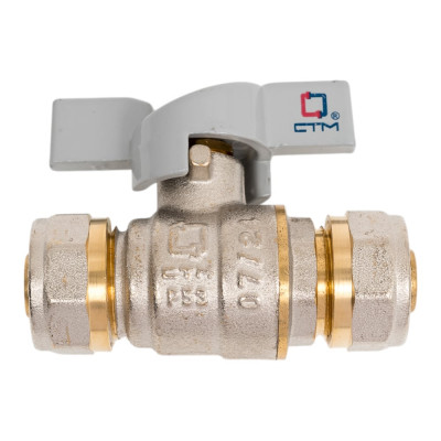 Шаровой кран для воды СТМ СТАНДАРТ 16х16, ц/ц, бабочка CWPB1616