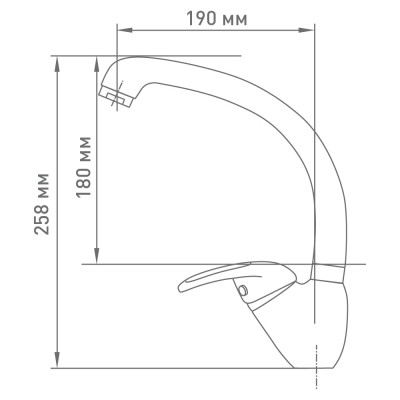 Смеситель для кухни Mix&Fix Зефир одноручный, картридж 40 мм тов-150832